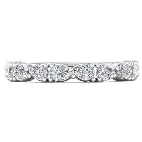 14K White 0.89 ctw. Natural Diamond Wedding Ring