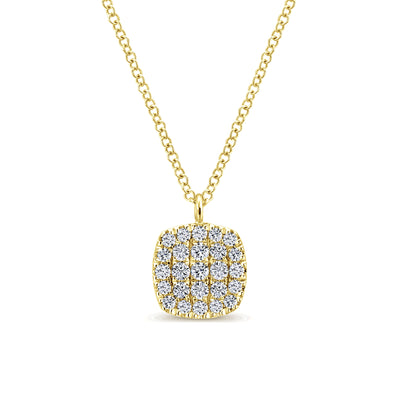 14K Yellow Natural Diamond 17.5 inch Necklace