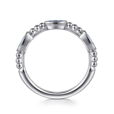 Sterling Silver Blue Topaz Stackable Ring