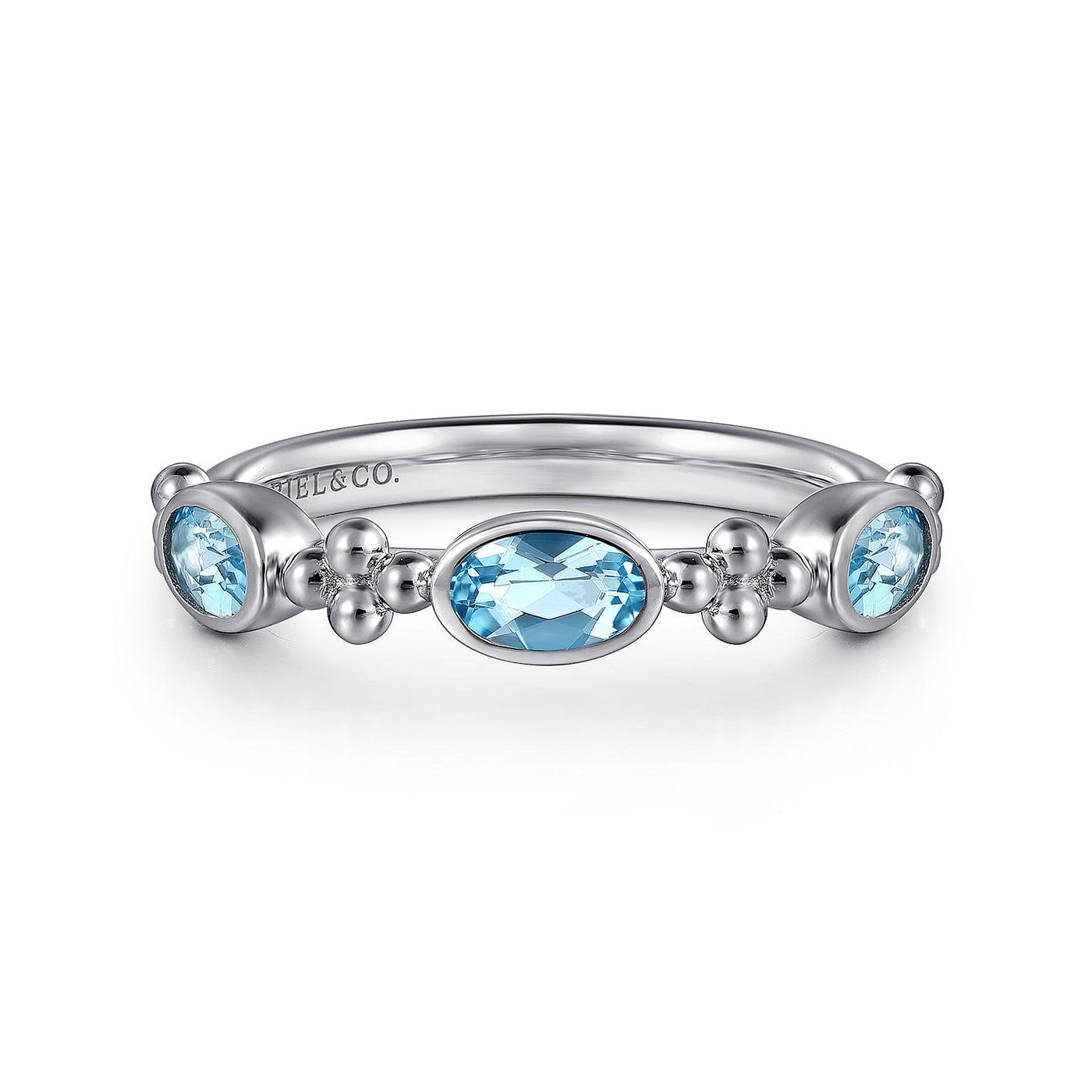Sterling Silver Blue Topaz Stackable Ring