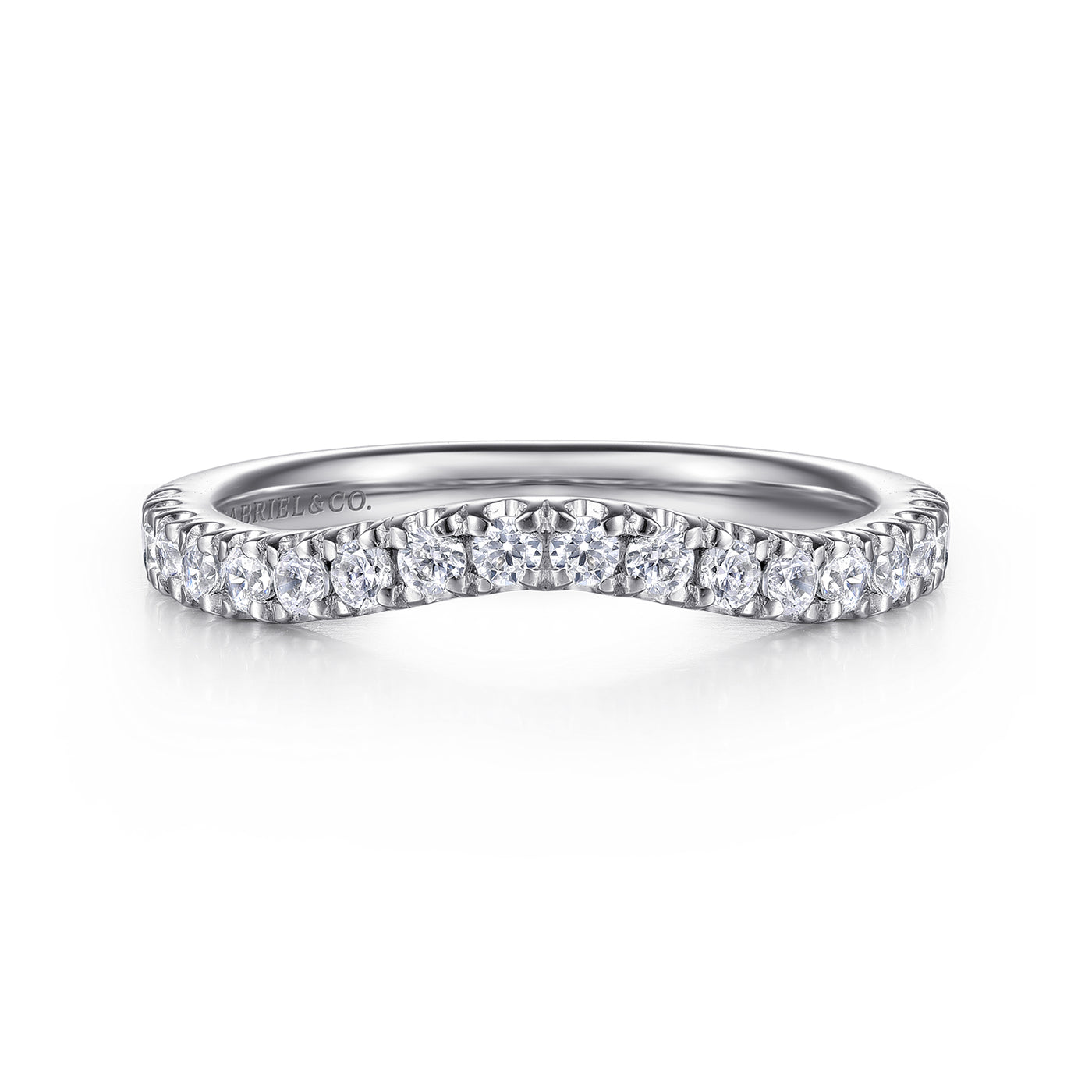14K White 0.46 ct. Natural Diamond Wedding Ring