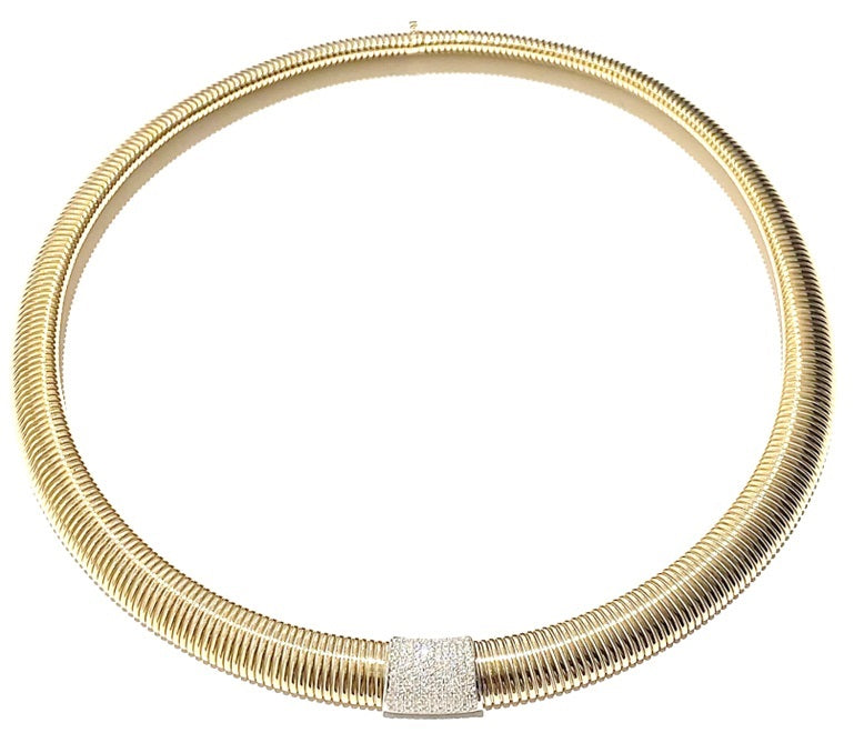 18K Yellow & White Natural Diamond 17 inch Necklace