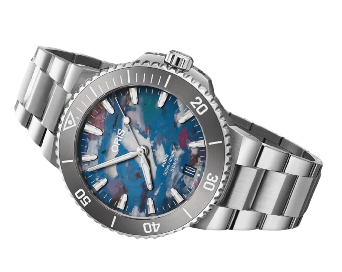 ORIS Watches USA, Inc Aquis Date Upcycle 43.5 mm Stainless Steel