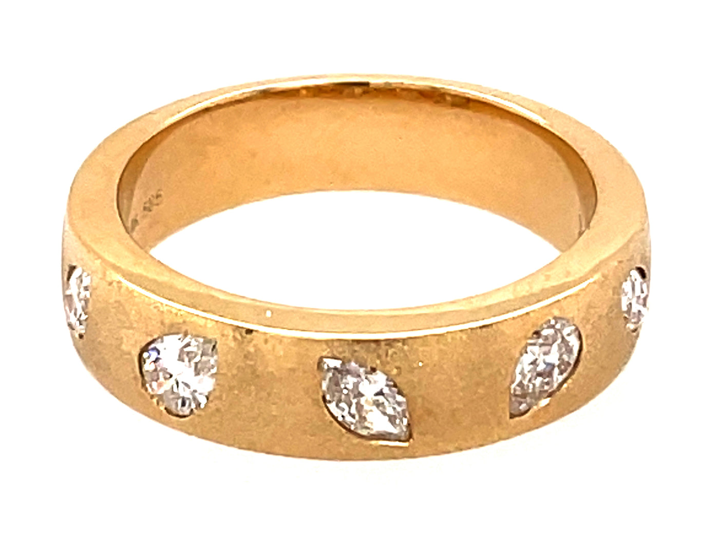 14K Yellow Natural Diamond Ring Size 6.5