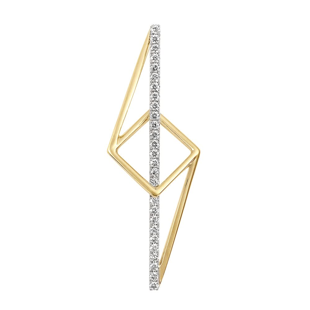 14K Yellow Lab Grown Diamond Pendant