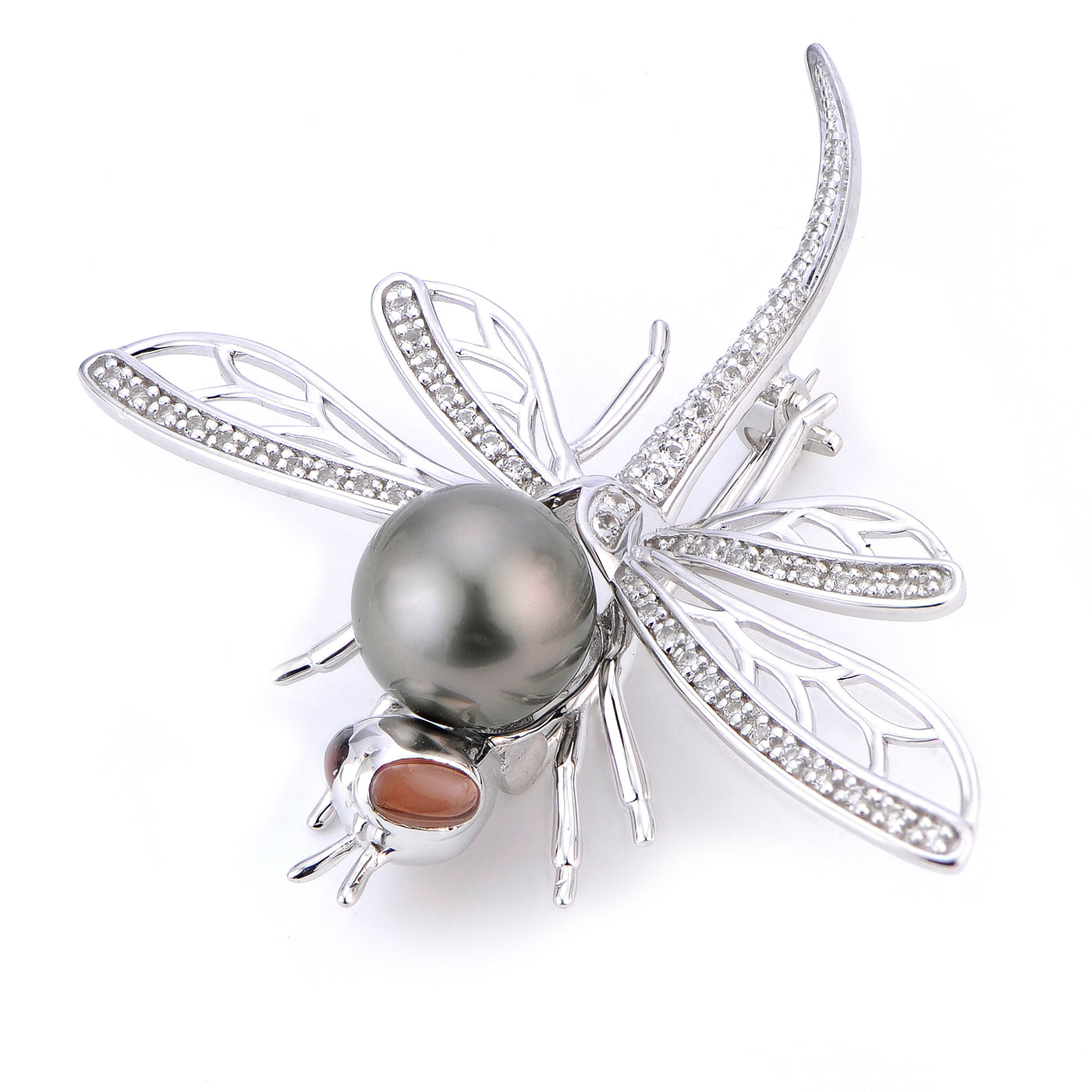 Sterling Silver Tahitian Pearl Pin