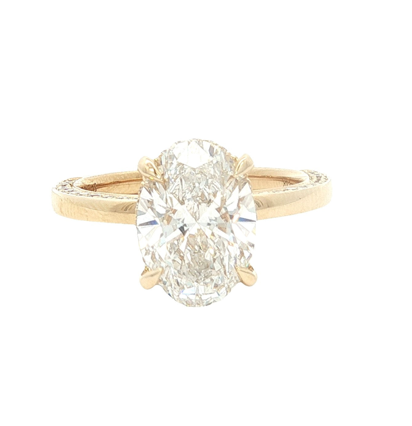 14K Yellow Oval Lab Grown Diamond Solitaire Engagement Ring