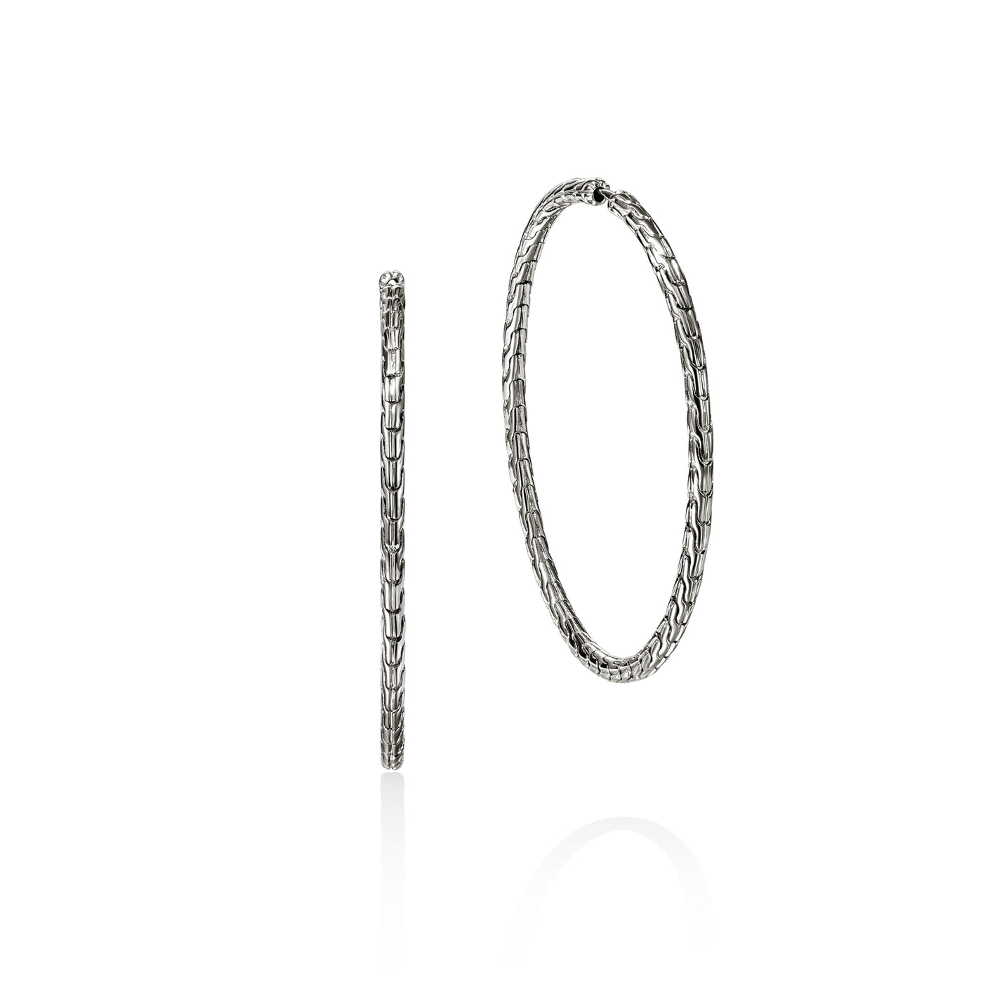 Sterling Silver 50 mm Hoop Earrings