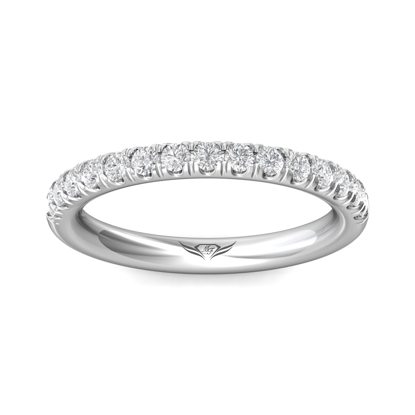 14K White 0.51 ctw. Natural Diamond Wedding Ring