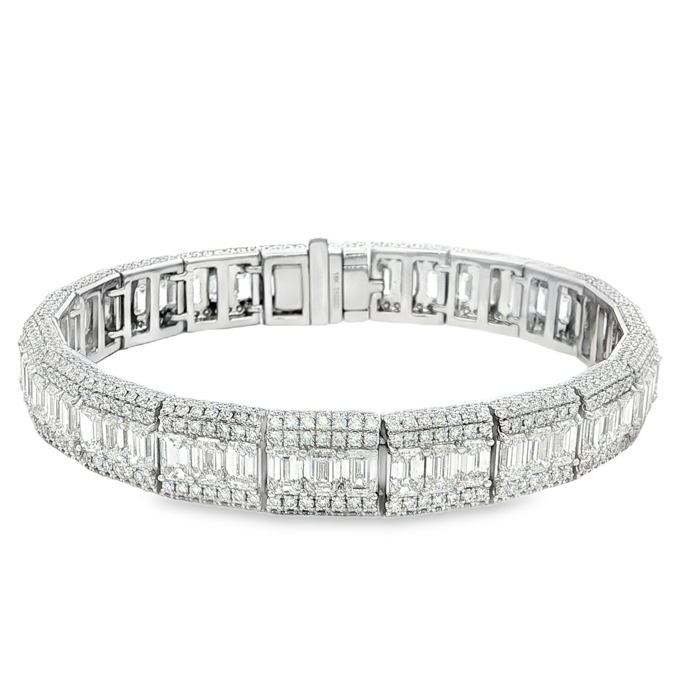 18K White Gold Natural Diamond Bracelet