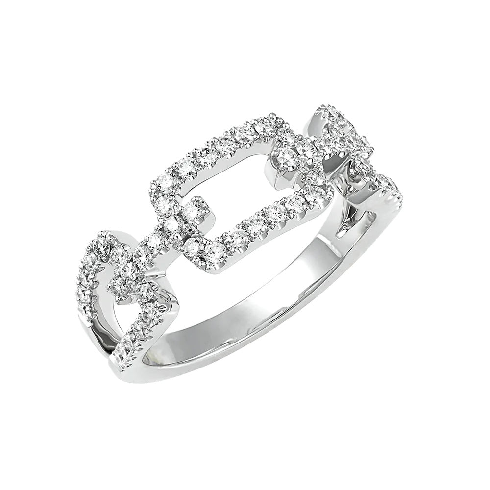 14K White Gold Fashion Lab Grown Diamond Ring