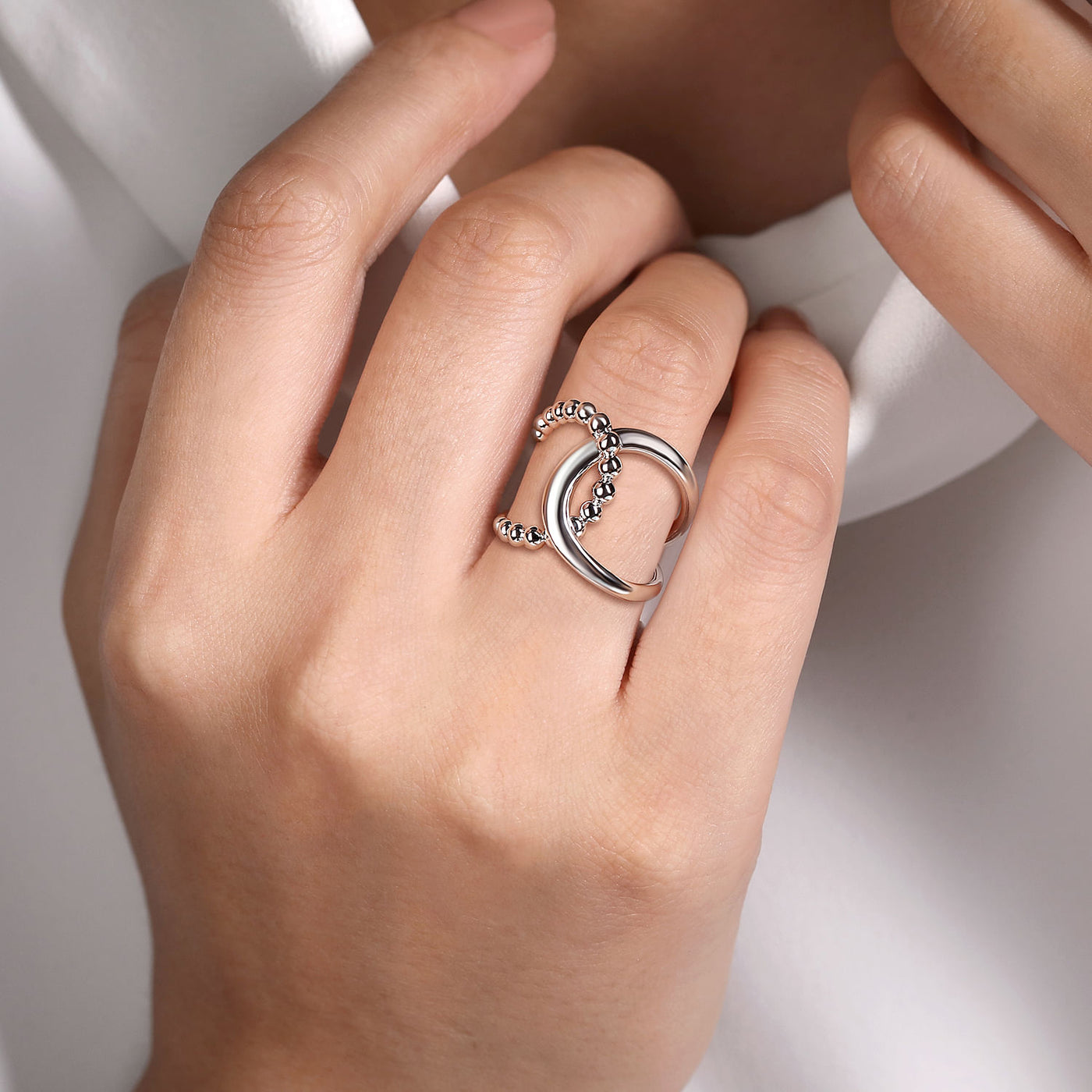 Sterling Silver White Ring Size 6.5