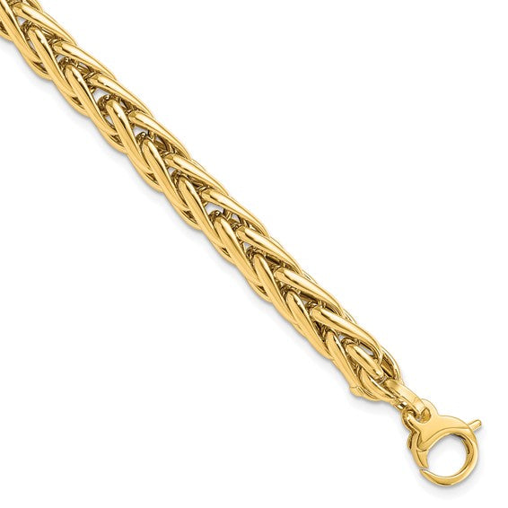 14K Yellow Woven Bracelet Size 7.5