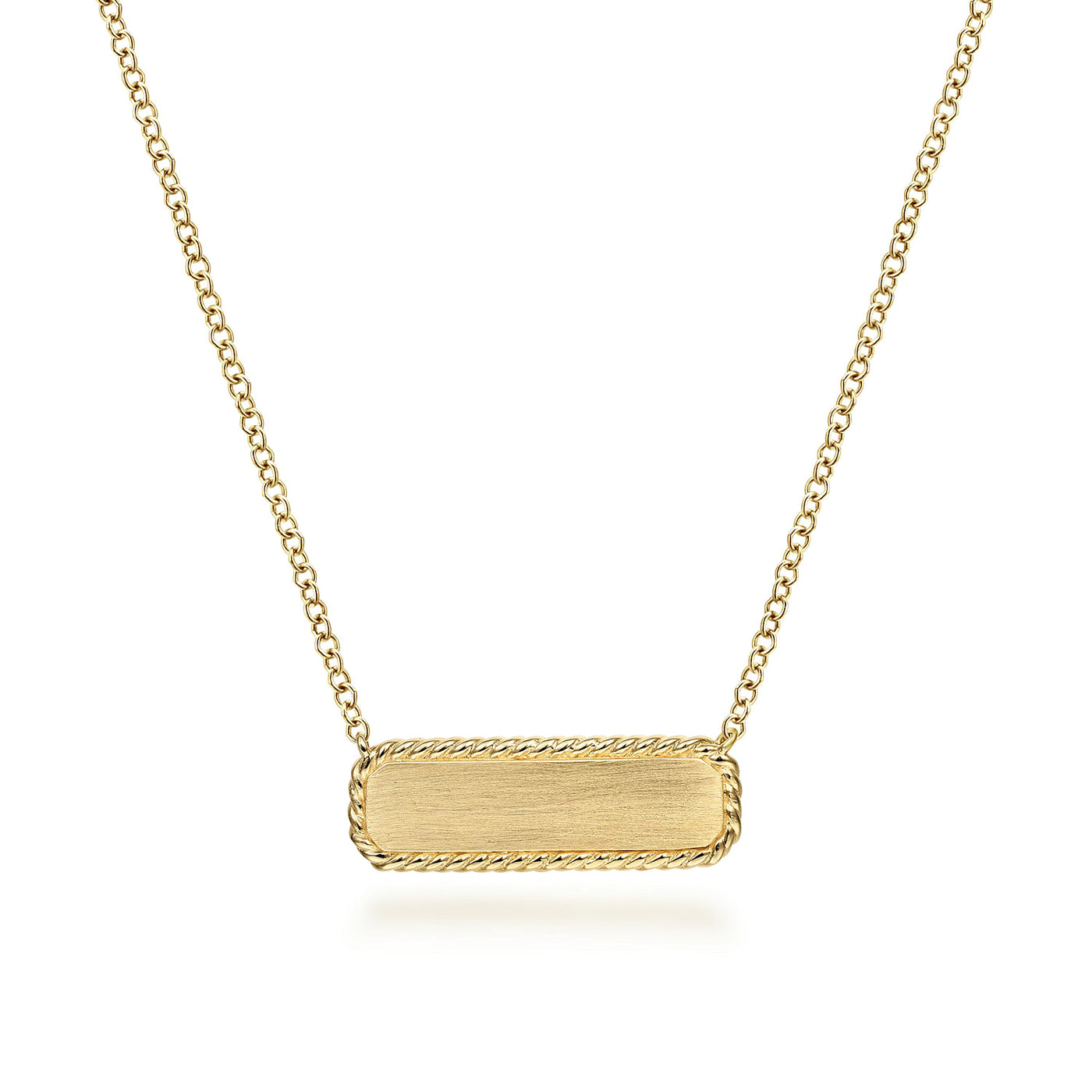 14K Yellow Gold ID Pendant Necklace
