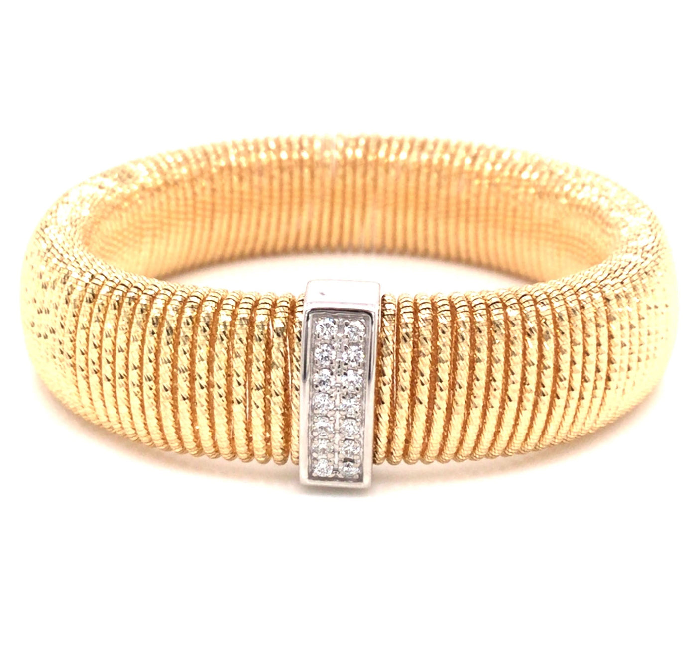 14K Yellow & White Natural Diamond Fashion Bracelet