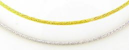 14K Yellow & White Gold Omega Necklace