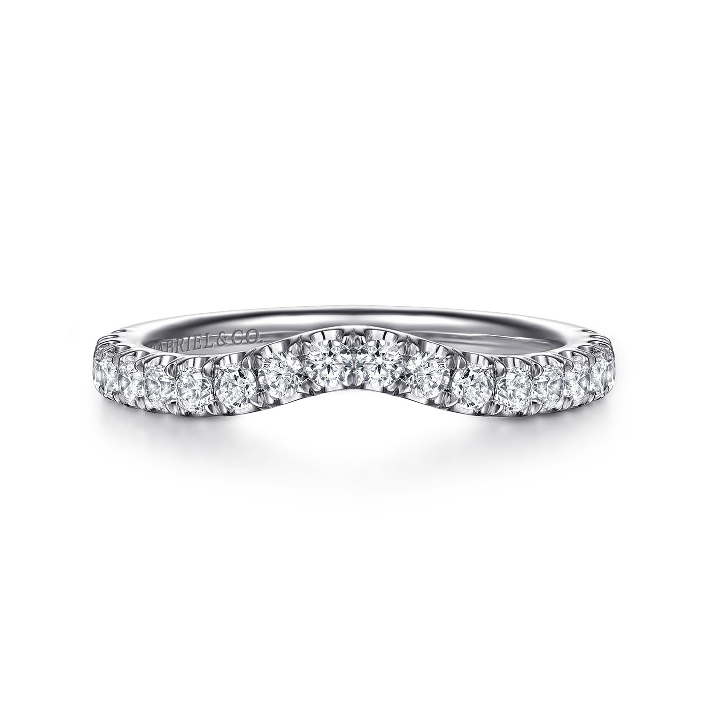14K White 0.48 ct. Natural Diamond Wedding Ring