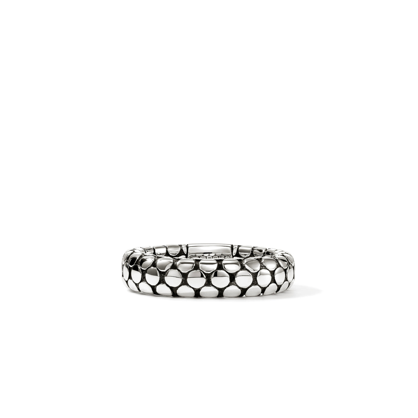 Sterling Silver White Dot Ring Size 7