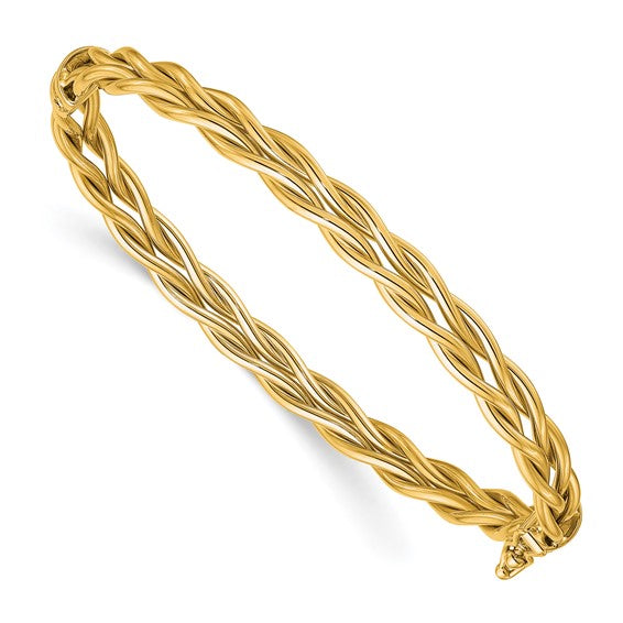 14K Yellow Bangle Bracelet Size 7