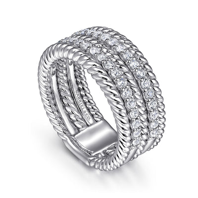 Sterling Silver White Sapphire Stackable Ring