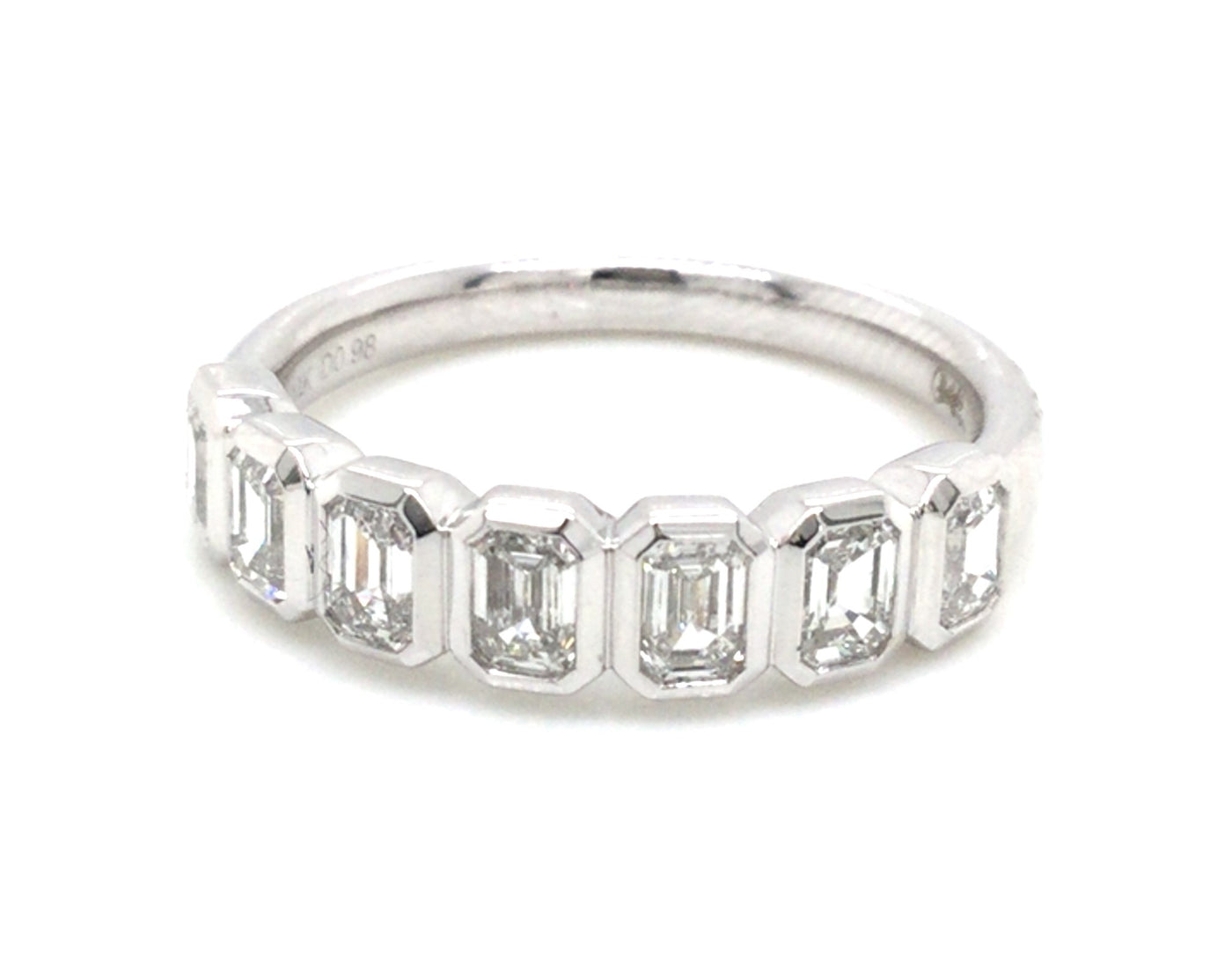 14K White 0.98 ctw. Natural Diamond Wedding Ring