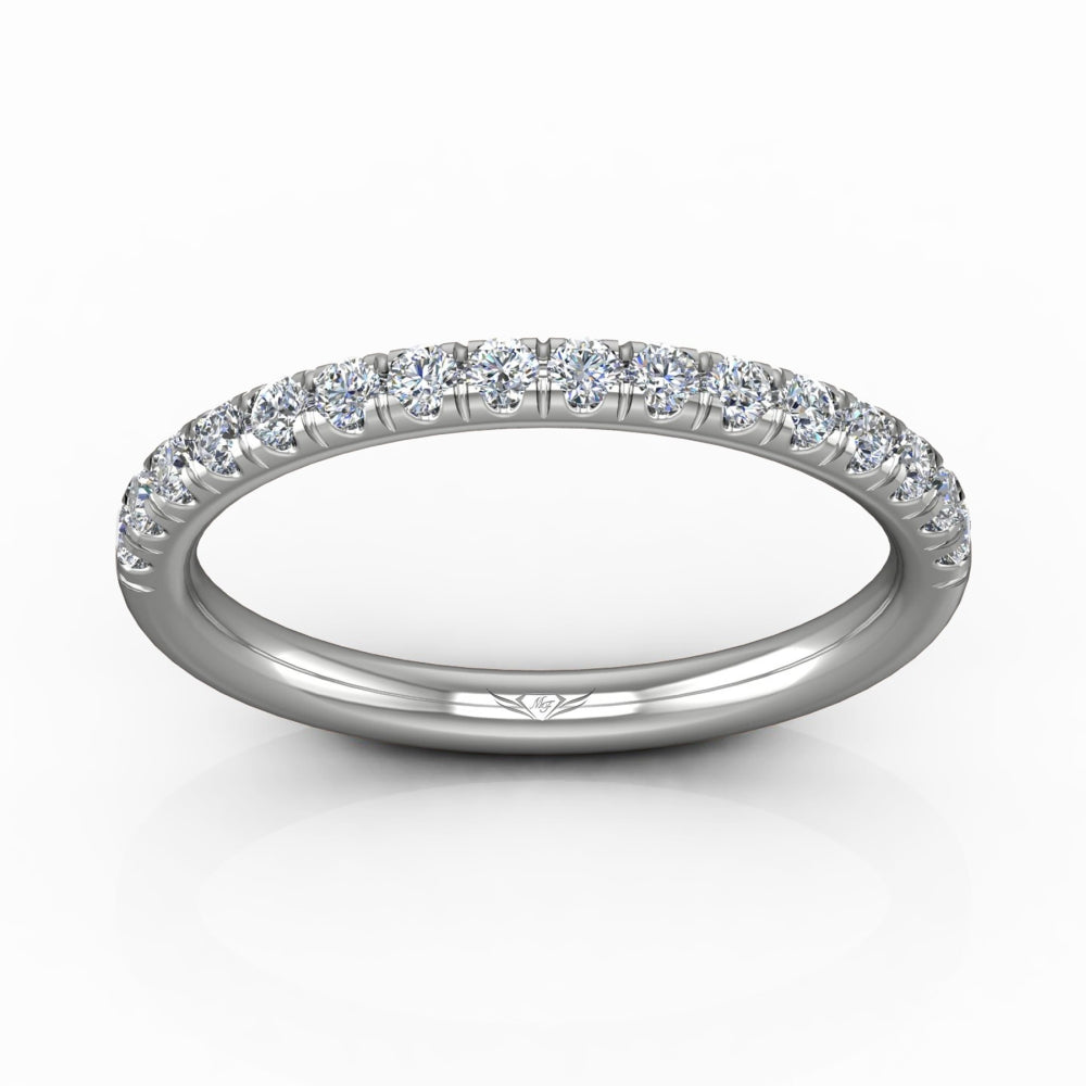 14K White Gold Natural Diamond Wedding Ring