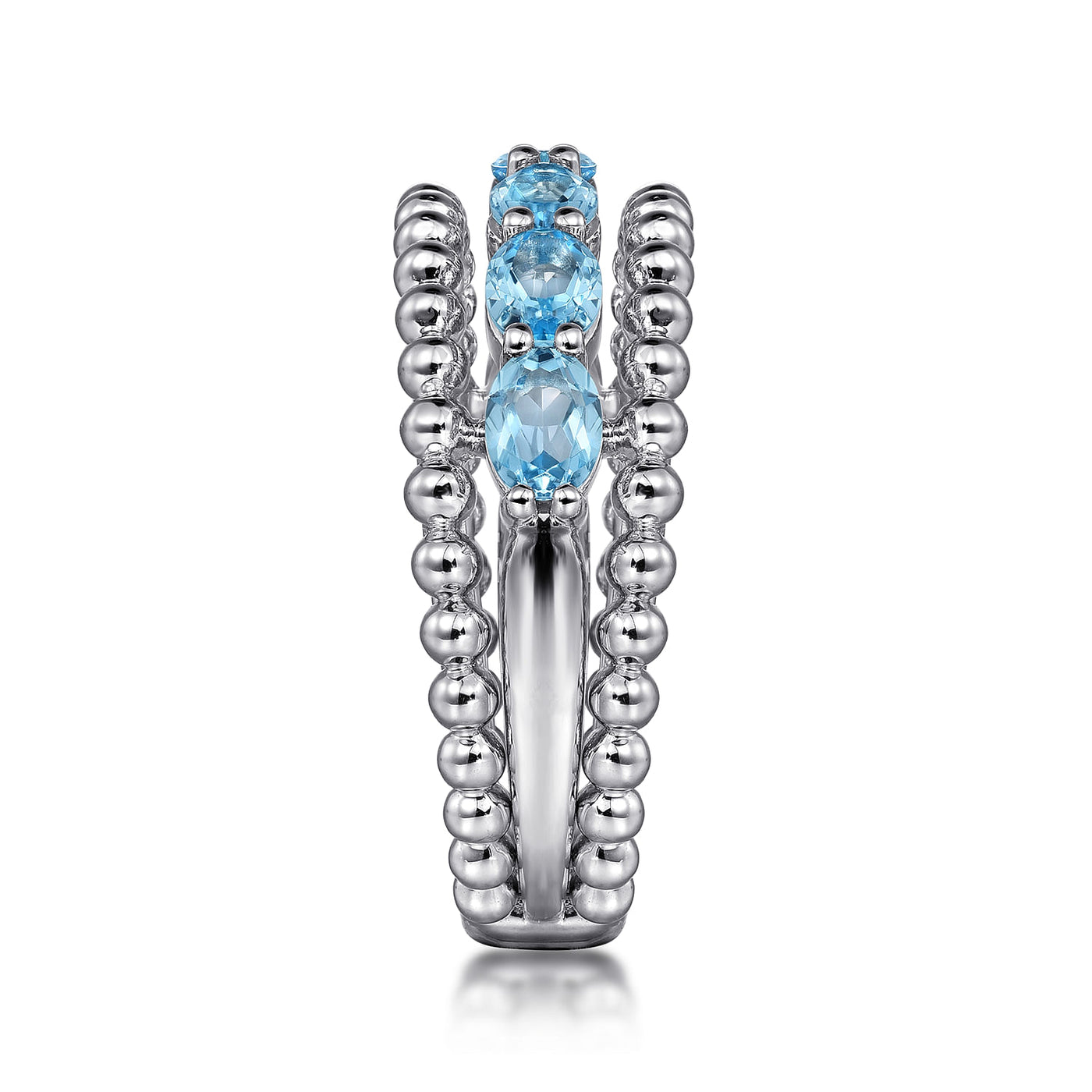 Sterling Silver Blue Topaz Stackable Ring