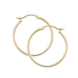 14K Yellow Hoop Earrings