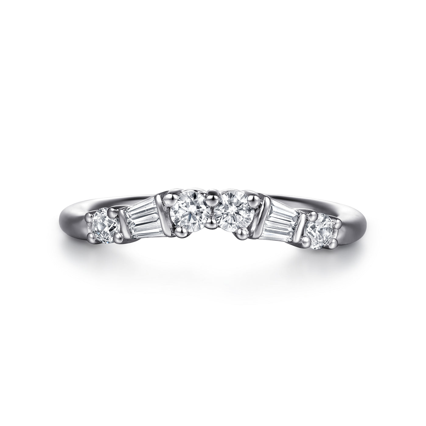 14K White 0.35 ctw. Natural Diamond Wedding Ring