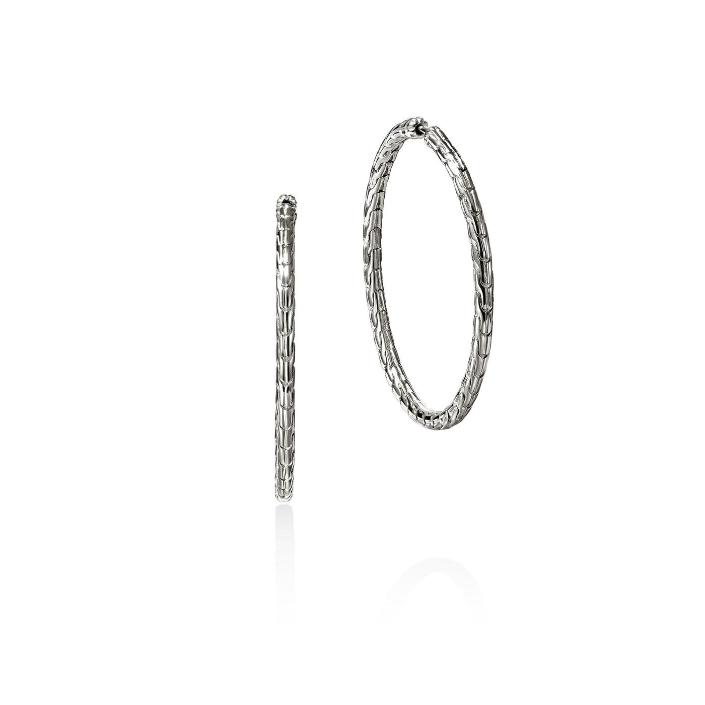 Sterling Silver 39 mm Hoop Earrings