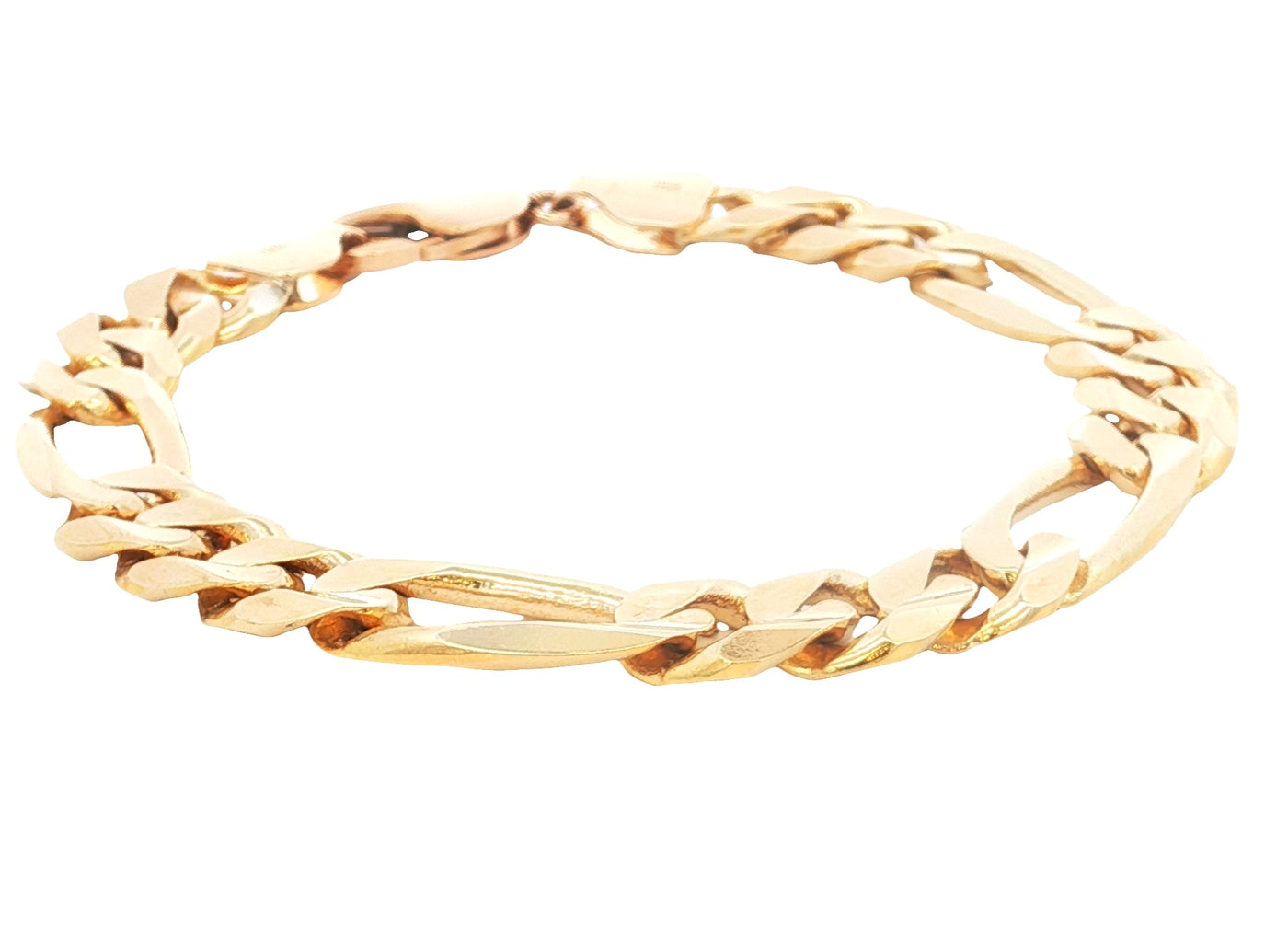 14K Curb Yellow 8.25 inch Bracelet