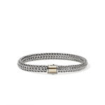 Sterling/14K White & Yellow Gold Icon Collection Bracelet Size 7.5