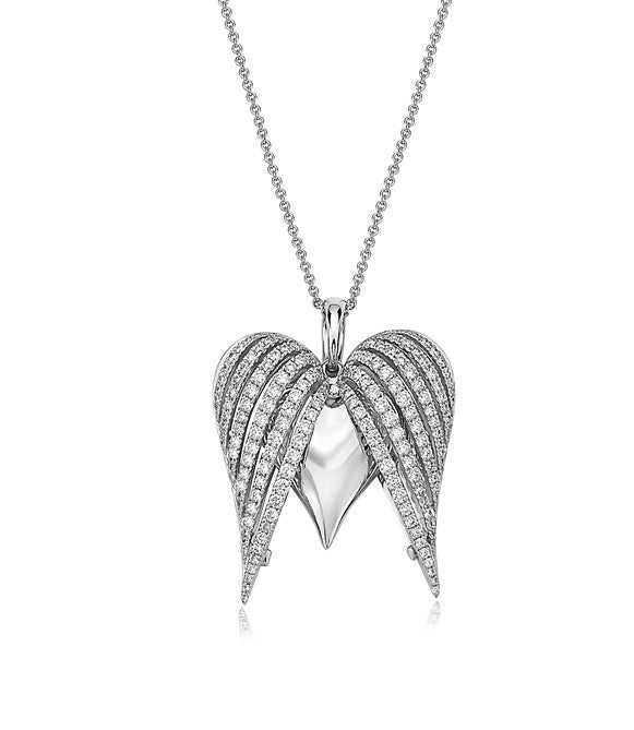 18K White Natural Diamond 24 inch Necklace