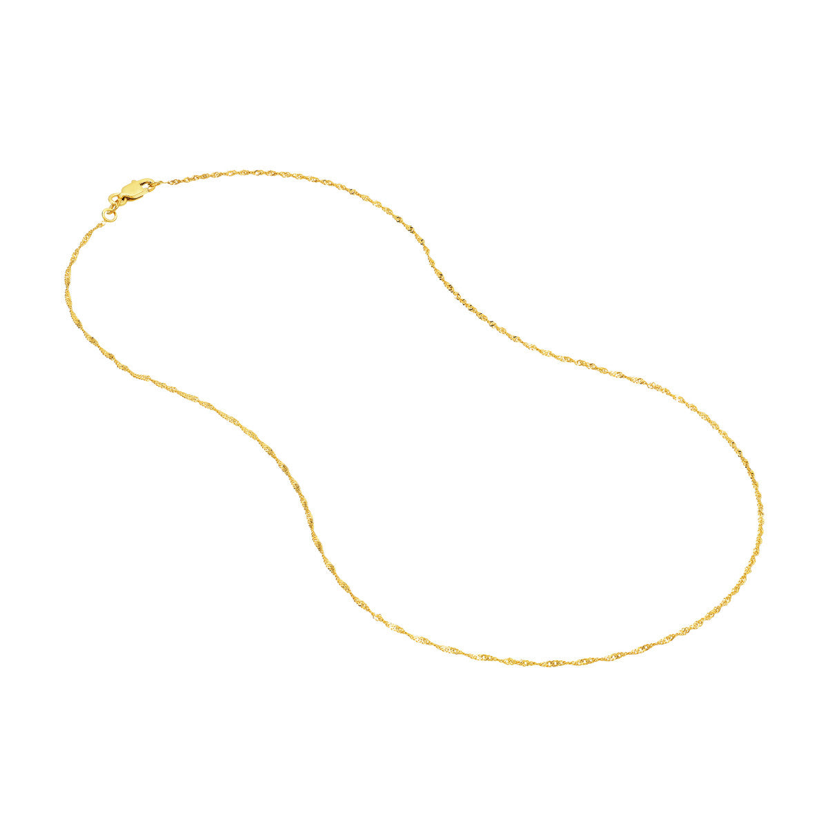 14K Yellow 18 Inch Singapore Chain