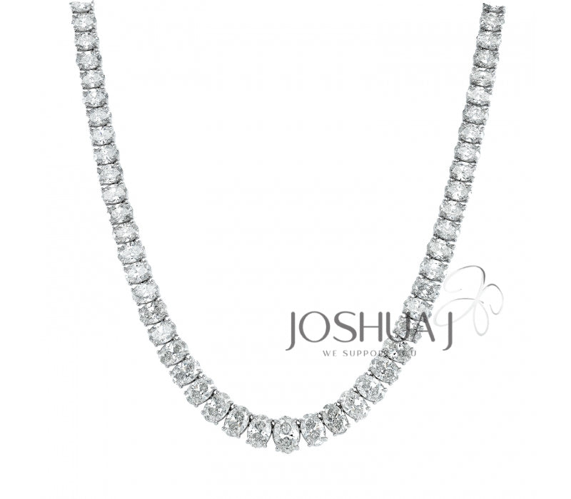 Platinum Natural Diamond 16 inch Necklace