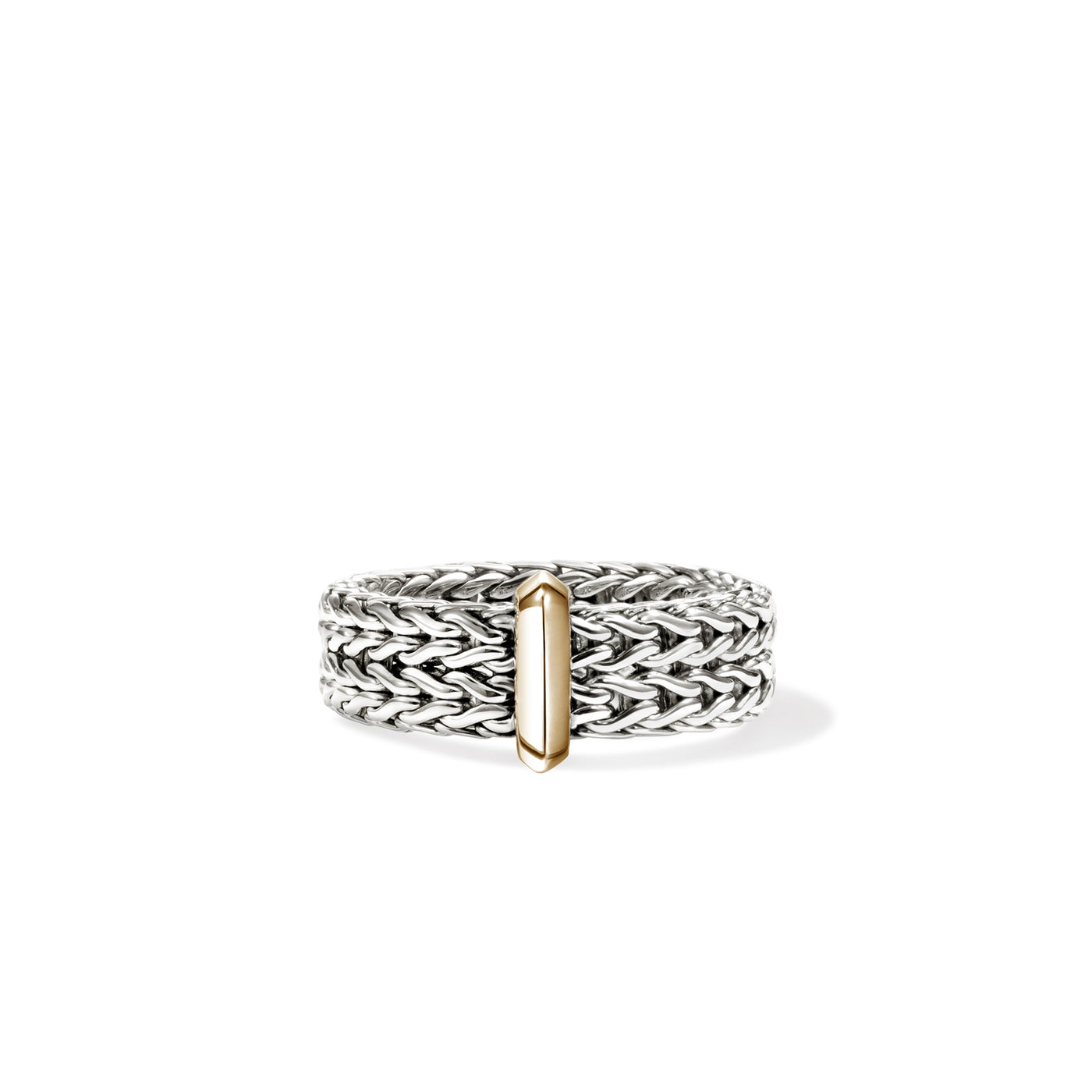 Sterling/14K White & Yellow Icon Ring Size 7