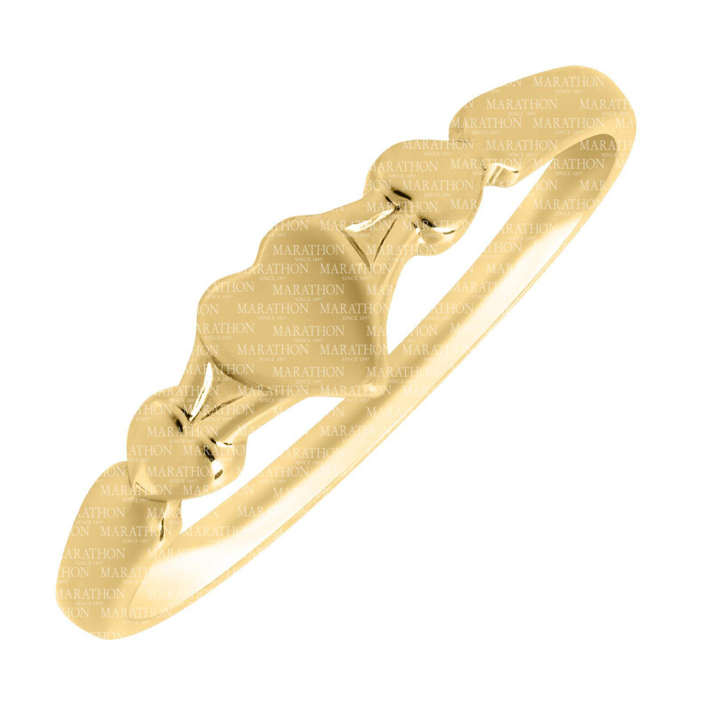 14K Yellow Heart Style Ring size 1
