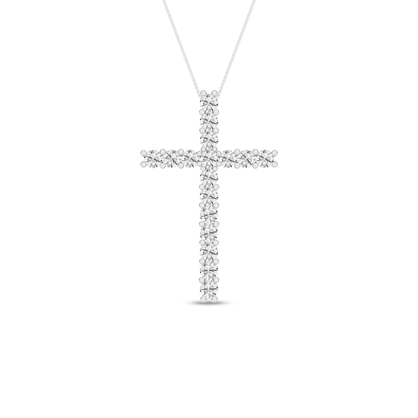 14K White Lab Grown Diamond 18 inch Necklace