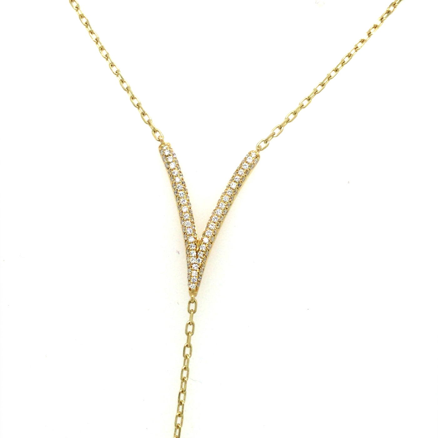 18K Yellow Natural Diamond 16 inch Necklace