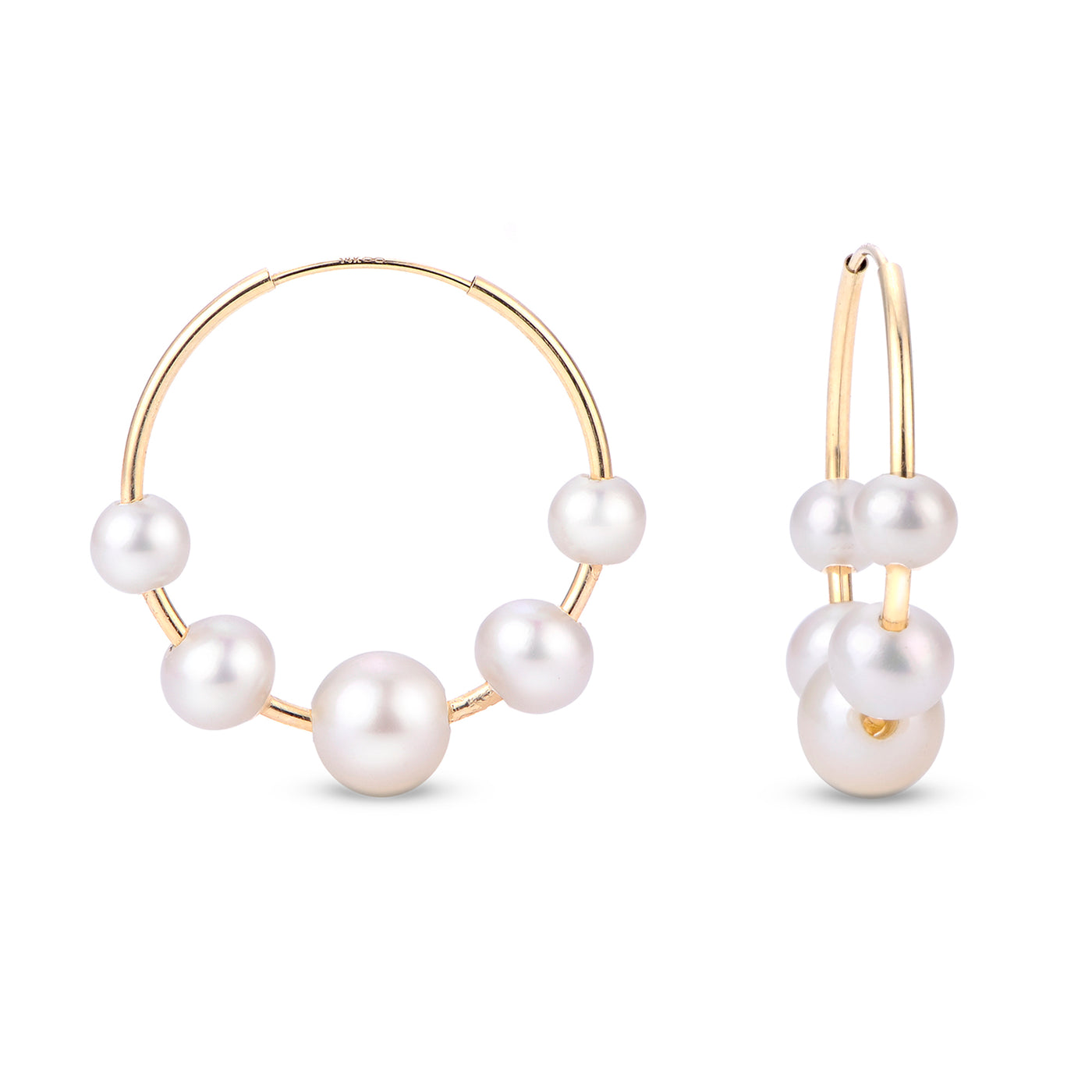 14KT Yellow Gold Freshwater Pearl Earring