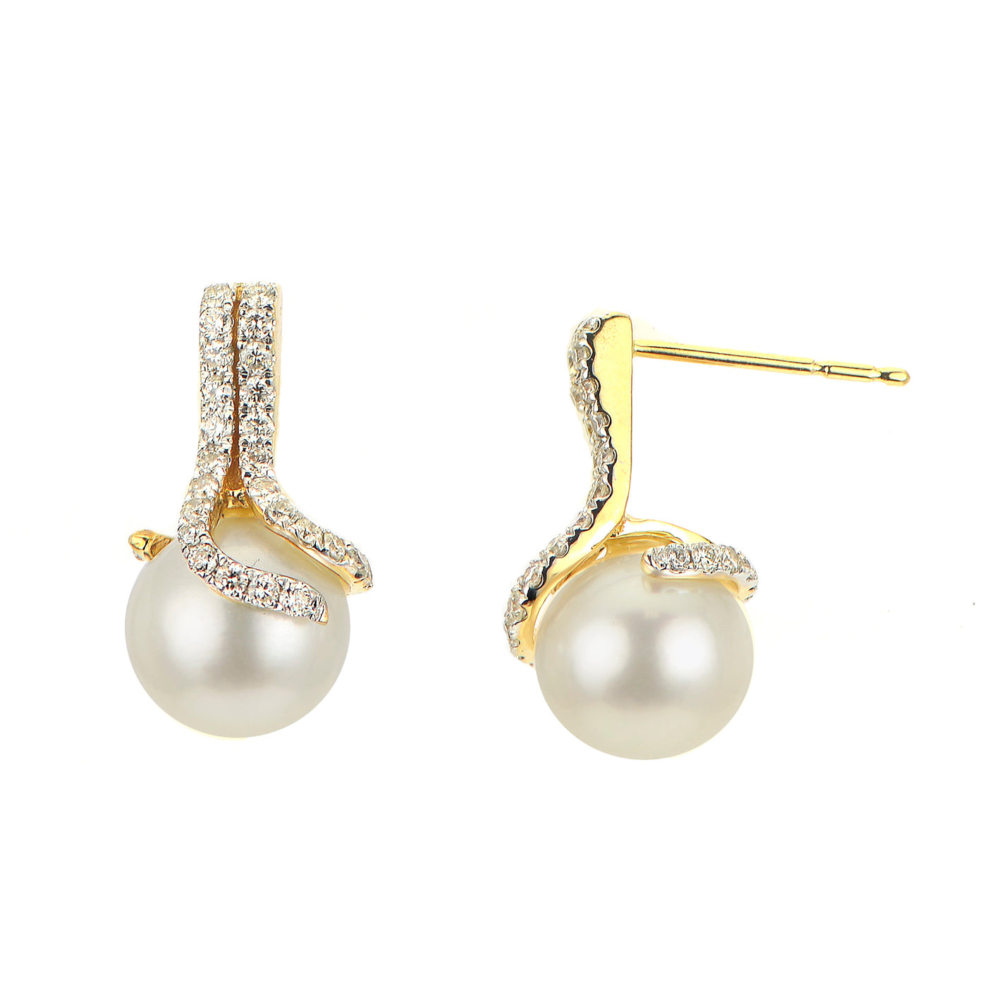 14KT Yellow Gold Freshwater Pearl Earring