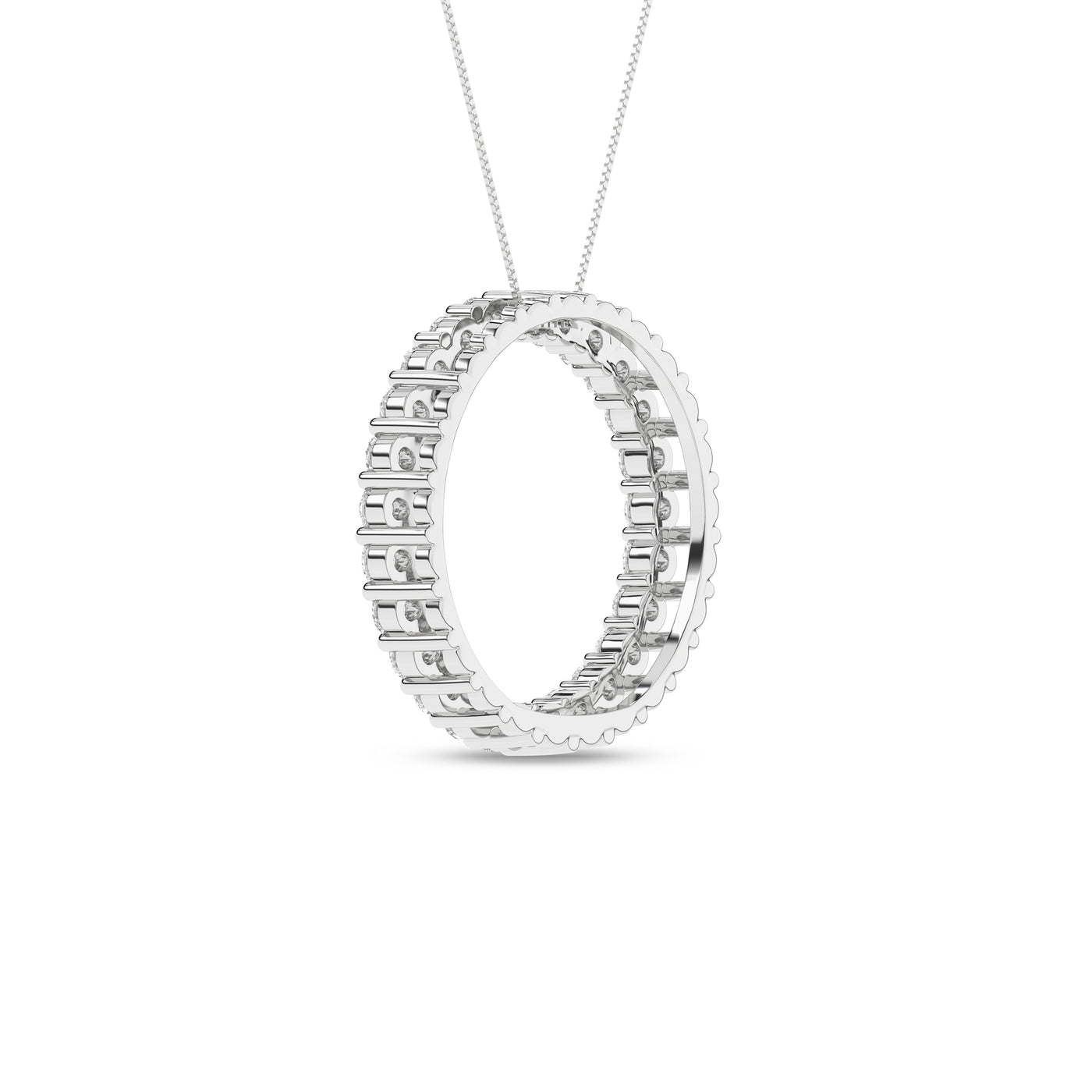 14K White Lab Grown Diamond 18 inch Necklace