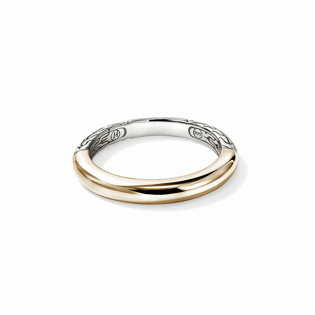 Sterling Silver/14K Yellow Gold Crossover Ring