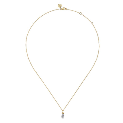 14K Yellow Natural Diamond 17.5 inch Necklace