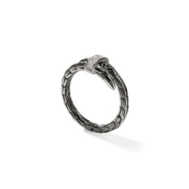 Sterling Silver Spear Collection Natural Diamond Ring Size 7