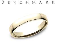 14K Yellow 3.5 mm Euro Wedding Band Size 9