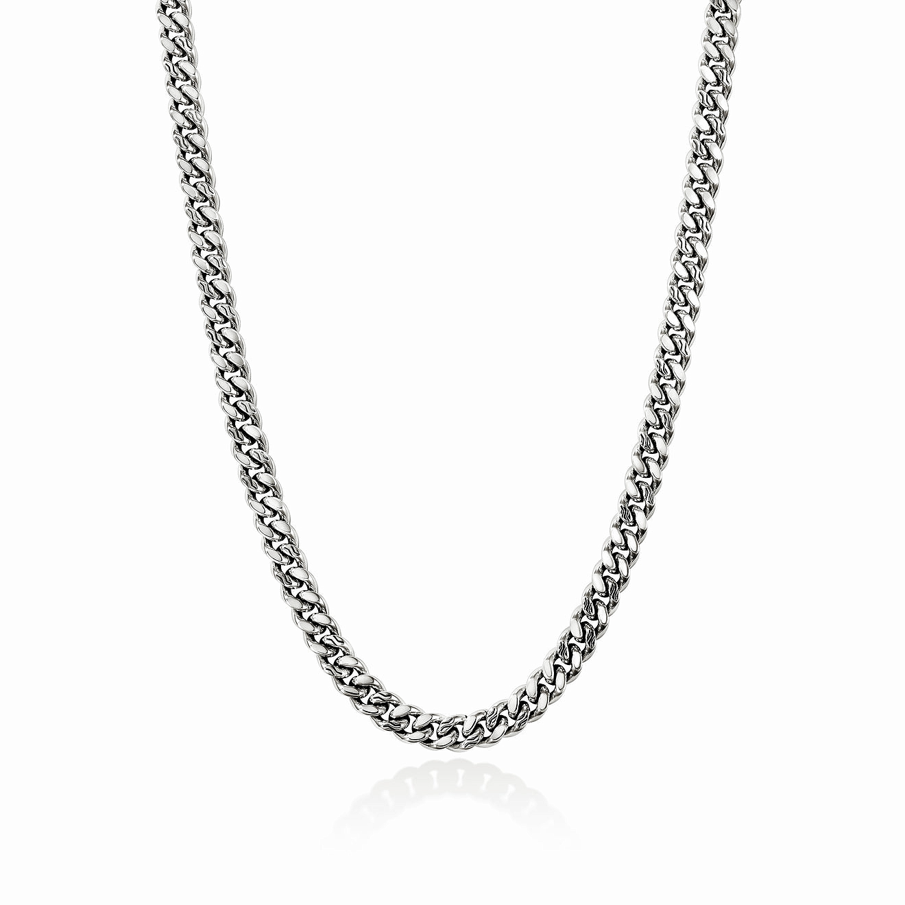 Sterling Silver 7.00 mm Curb Link Necklace 22 inch
