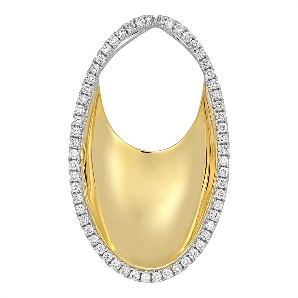 14K Yellow & White Lab Grown Diamond Pendant