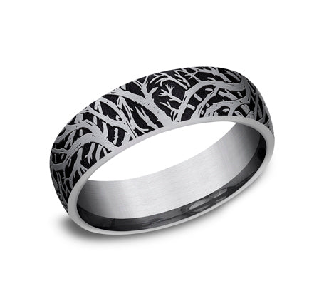 Tantalum 6 mm Enchanted forest Wedding Band