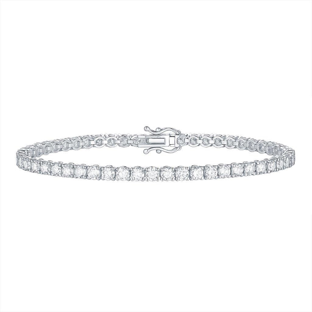 14K White Lab Grown Diamond Tennis Bracelet